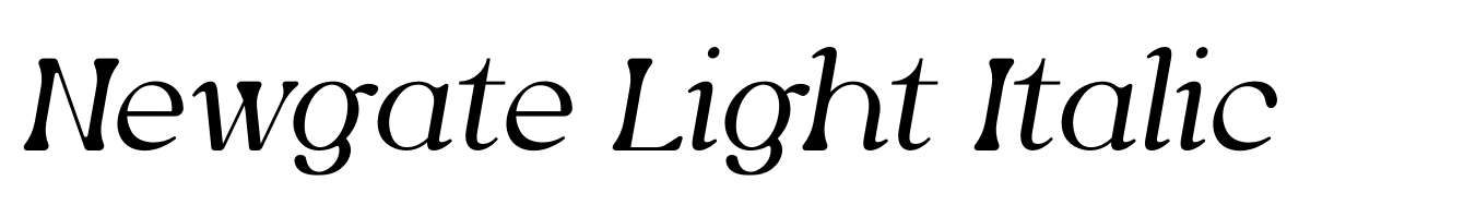 Newgate Light Italic